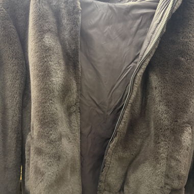 GUESS faux fur hoodie jacket