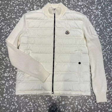 MONCLER WATTIERTE STRICKJACKE AUS BAUMWOLLE
