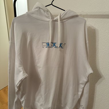 Replay weisses Hoodie mit Print