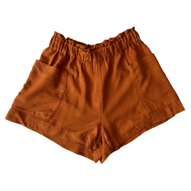 Shorts en terre cuite avec taille