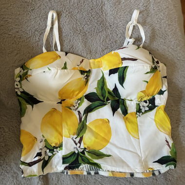 Lemon Bustier Top