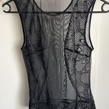 Body nero in pizzo