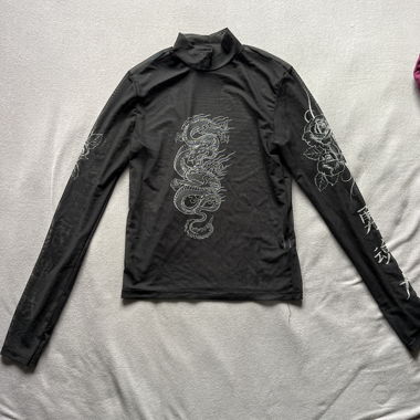 T-shirt transparent à manches longues