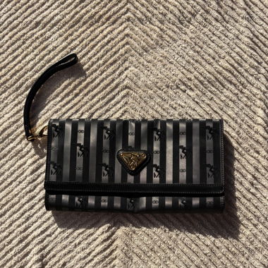 Pochette Rayée Noire Maison Mollerus Swiss