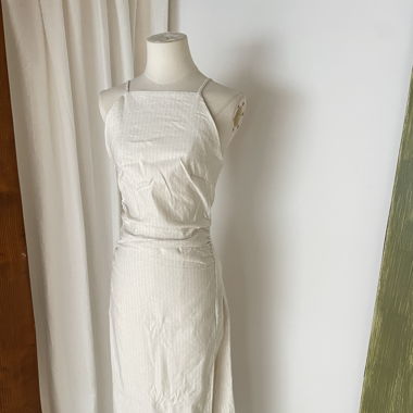 Beiges Langkleid S/M