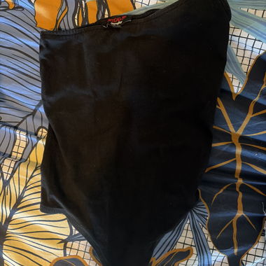 Black sleeveless bodysuit