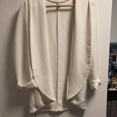 Blazer aperto davanti color crema