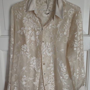 ZARA Blumenbluse beige