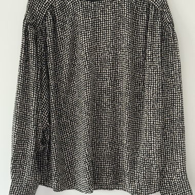 Blusa fantasia bianco e nero H&M maniche ampie