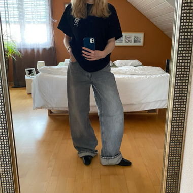 Baggy graue Jeans