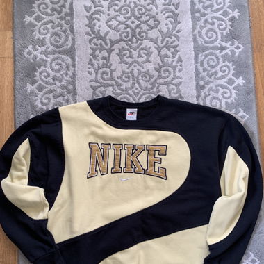 Nike Vintage Sweatshirt Black Yellow 80-90s