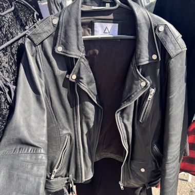 Veste en cuir Serge Pariente