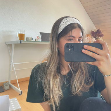 white crochet headband
