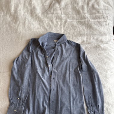 Chemise bleue Doriano made in Milan
