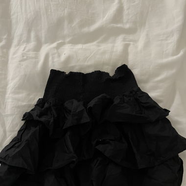 black ruffle skirt