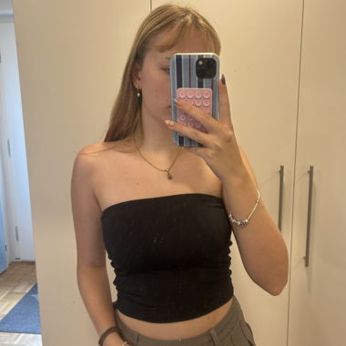Schwarzes Tube-Top Bershka