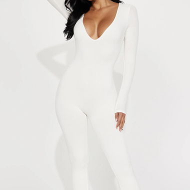 Fashion Nova White Jumpsuit 