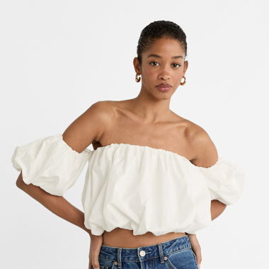 OFF-THE-SHOULDER BALLOON TOP