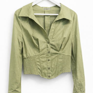 Blusa stile corsetto verde oliva
