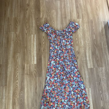 Off-shoulder floral dress