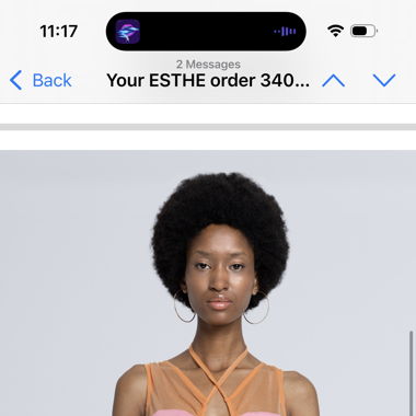 ESTHE contrast butterfly top