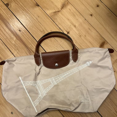 Longchamp Tasche Beige mit Eiffelturm  Paris 