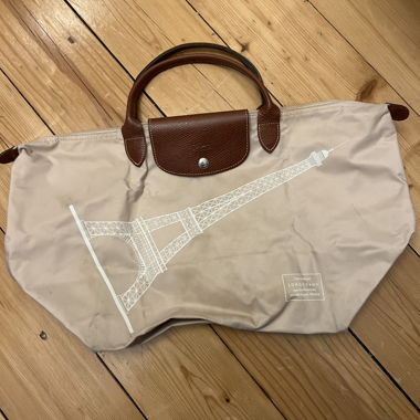 Longchamp Tasche Beige mit Eiffelturm  Paris 