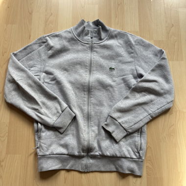 Graue Lacoste Sweatjacke mit Reissverschluss