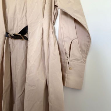 Beige Hemdblusenkleid