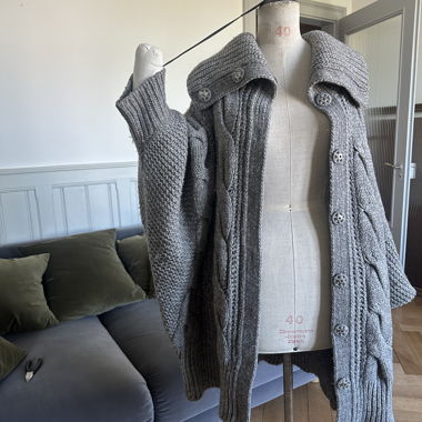 Cappotto in maglia Stefanel grigio