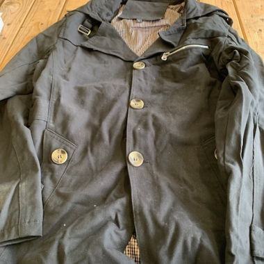 Black button coat