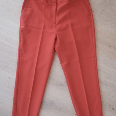 Red fabric trousers