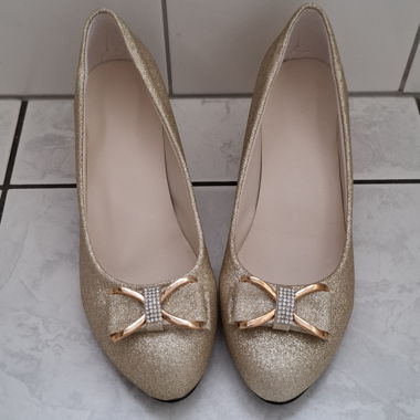 Eleganti décolleté scintillanti – Oro – NUOVE
