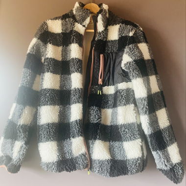 Fleecejacke mit Karomuster