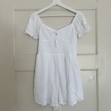 White Short Jumpsuit