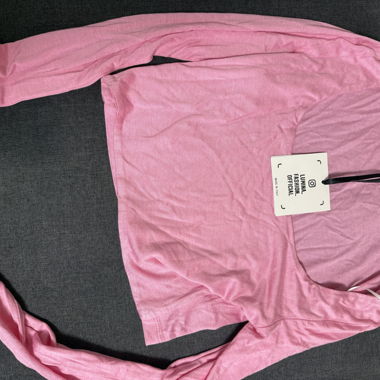 T-shirt rosa a maniche lunghe