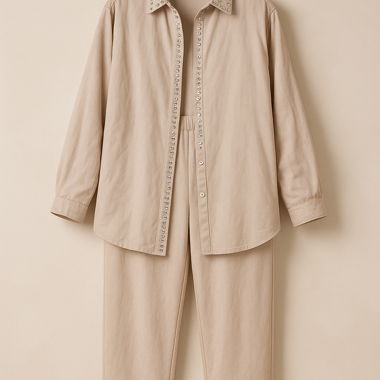 Beige Zweiteiler 
