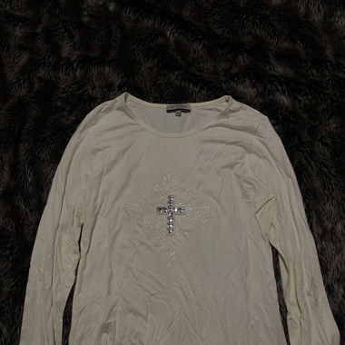 y2k god sweatshirt with cute details 