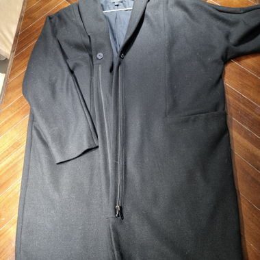 Manteau/veste noir en mélange de laine