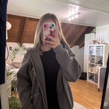 Veste à capuche zippée - surdimensionnée