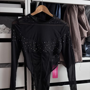 Top glitter taglia S