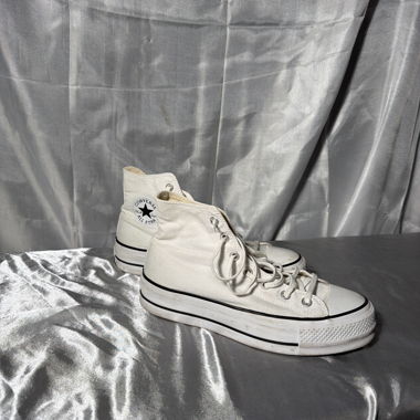 Converse white high-top sneakers