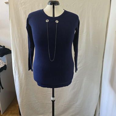 Maglione blu navy a maniche lunghe