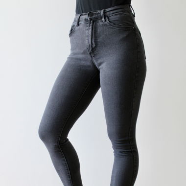 Jean skinny, stretch, gris foncé