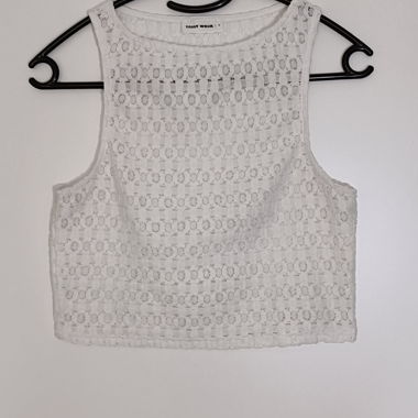 Crop top in pizzo