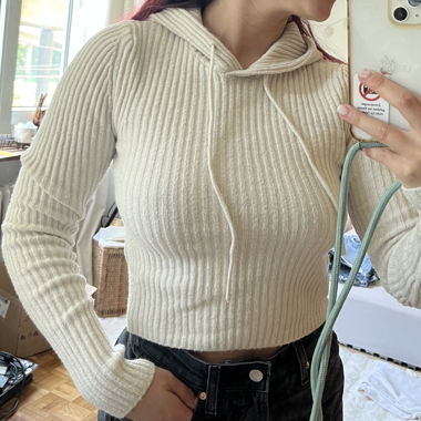 strickpulli mit kapuze