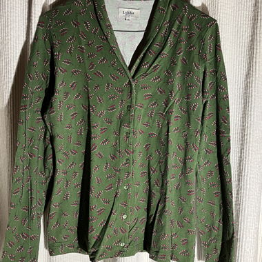 Lykka du Nord green blouse with print, Sz. M