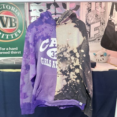 Handmade two-tone tie-dye hoodie (custom)