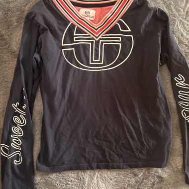 Vintage Sergio Tacchini Top a Maniche Lunghe