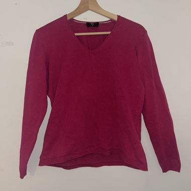 Pink V-Neck Sweater